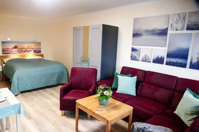 Ein Bett oder Betten in einem Zimmer der Unterkunft Strandhochhaus SHC4