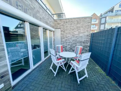 Ein Balkon oder eine Terrasse in der Unterkunft Moderne Ferienwohnung mitten in Duhnen - Ocean Dream Wohnung 2