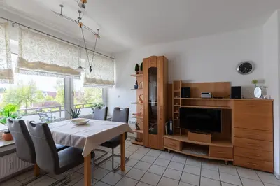 Ein Sitzbereich in der Unterkunft Haus Dallacker 5, Whg 8