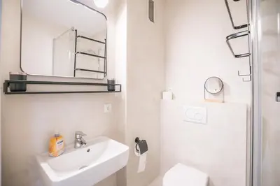 Ein Badezimmer in der Unterkunft 