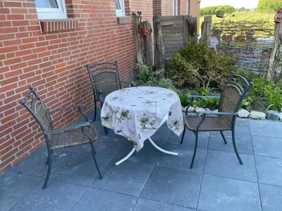 Ein Balkon oder eine Terrasse in der Unterkunft Huus-Ritter in Balje