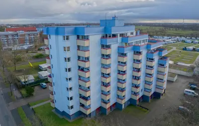 Das Gebäude in dem sich die Ferienwohnung befindet