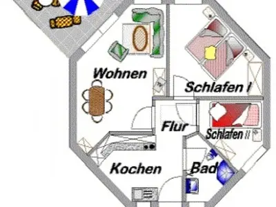 Grundriss der Unterkunft Bello