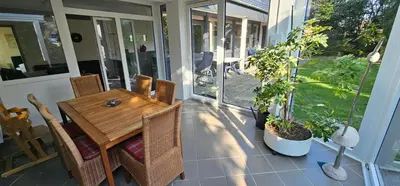 Ein Balkon oder eine Terrasse in der Unterkunft Haus Strandnixe in Sahlenburg