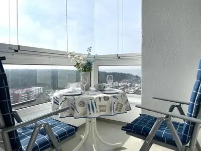 Ein Balkon oder eine Terrasse in der Unterkunft Frische Brise FeWo 15 03