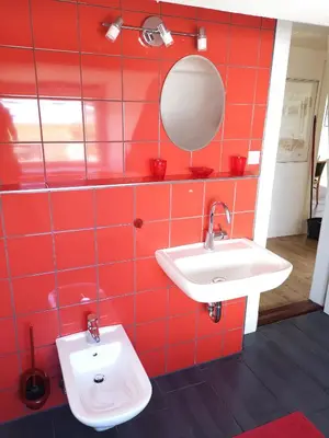 Ein Badezimmer in der Unterkunft Stranddüne