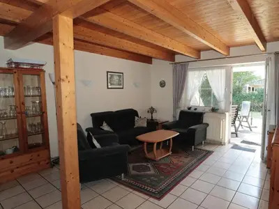Ein Sitzbereich in der Unterkunft Seehund Comfortable holiday residence