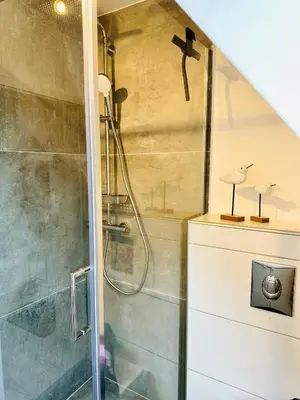 Ein Badezimmer in der Unterkunft 