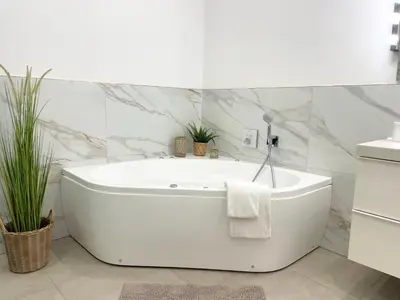 Ein Badezimmer in der Unterkunft Haus Nordseebrandung FeWo 7