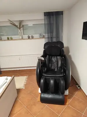 Ein Sitzbereich in der Unterkunft Wellness-Ferienwohnung Strandperle