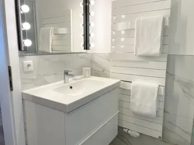 Ein Badezimmer in der Unterkunft Haus Nordseebrandung FeWo 9