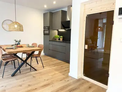 Küche/Küchenzeile in der Unterkunft Haus Nordseebrandung FeWo 7