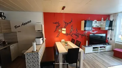 Küche/Küchenzeile in der Unterkunft Nordsee-Oase
