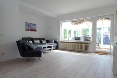 Ein Sitzbereich in der Unterkunft Duhner Herz