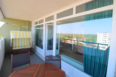 Ein Balkon oder eine Terrasse in der Unterkunft Panorama Whg 101, 7 OG
