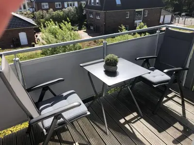 Ein Balkon oder eine Terrasse in der Unterkunft Holiday home for 4 people in Cuxhaven