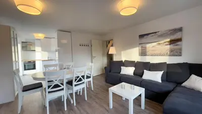 Ein Sitzbereich in der Unterkunft Watt´n Traum Wohnung 2