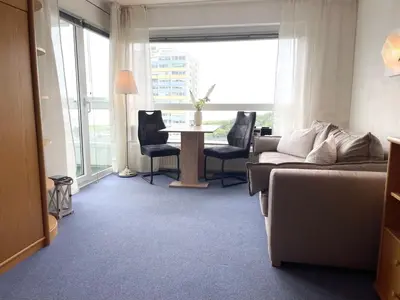 Ein Sitzbereich in der Unterkunft Frische Brise FeWo 09 08