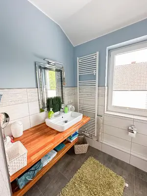 Ein Badezimmer in der Unterkunft Seeluft