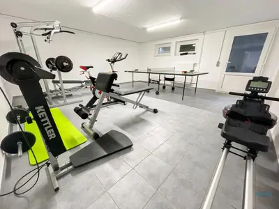 Das Fitnesscenter und/oder die Fitnesseinrichtungen in der Unterkunft Ferienhaus Lindenweg Bad Bederkesa