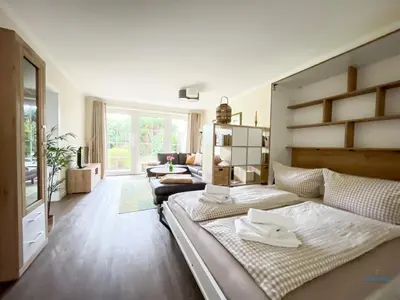 Ein Bett oder Betten in einem Zimmer der Unterkunft Landhaus Rosenhof Wohnung 1