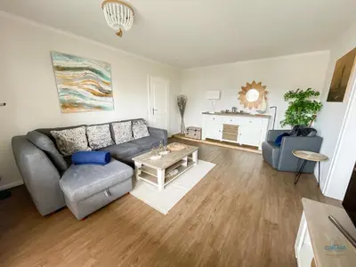 Ein Sitzbereich in der Unterkunft Landhaus Rosenhof Wohnung 5