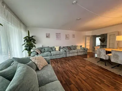 Ein Sitzbereich in der Unterkunft Gemütliche helle Ferienwohnung im angesagten Boho Stil #Cosiness Company
