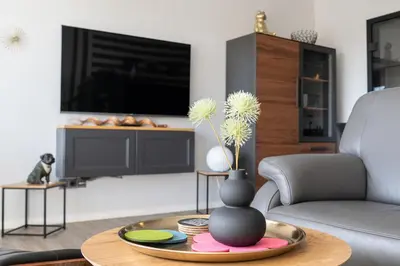 Ein Sitzbereich in der Unterkunft Apartment MeerZeit