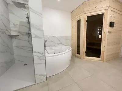 Ein Badezimmer in der Unterkunft Haus Nordseebrandung FeWo 5