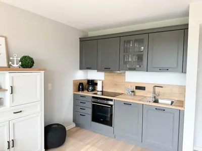 Küche/Küchenzeile in der Unterkunft Haus Seehafen Apartment 2 3