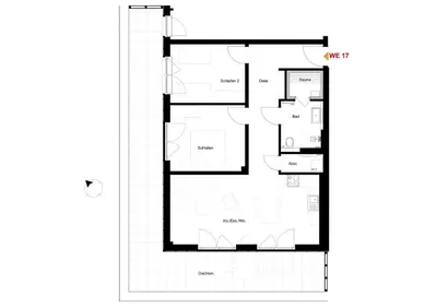 Grundriss der Unterkunft Dorumer Sielhuus 17