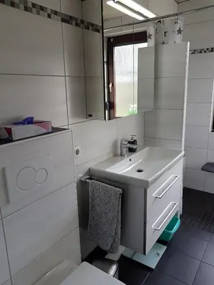 Ein Badezimmer in der Unterkunft Ferienhaus Leuchtturm - b66088