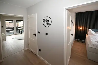Ein Bett oder Betten in einem Zimmer der Unterkunft Ankerplatz am Törn