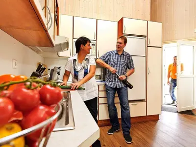 Küche/Küchenzeile in der Unterkunft 12 person holiday home in Otterndorf