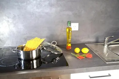 Küche/Küchenzeile in der Unterkunft Meeresleuchten Duhner Entrée - 8