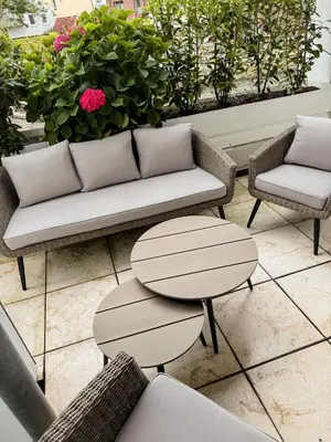 Ein Sitzbereich in der Unterkunft Seaside Döse Appartement - Free Parking & WiFi