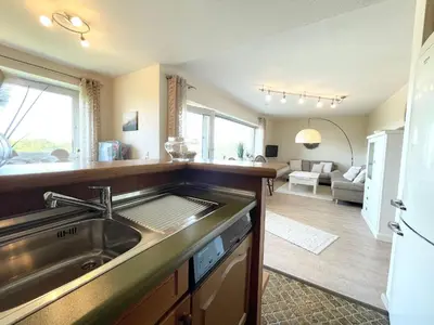 Küche/Küchenzeile in der Unterkunft Apartmenthaus Frauenpreiss FeWo 308