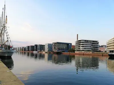 Blick auf einen Fluss in der Nähe des Ferienhauses
