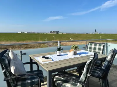 Ein Balkon oder eine Terrasse in der Unterkunft Penthouse de Hester