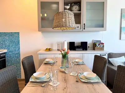 Ein Sitzbereich in der Unterkunft Penthouse de Hester