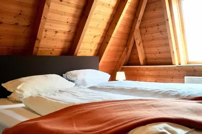 Ein Bett oder Betten in einem Zimmer der Unterkunft Ferienhaus Nordwind
