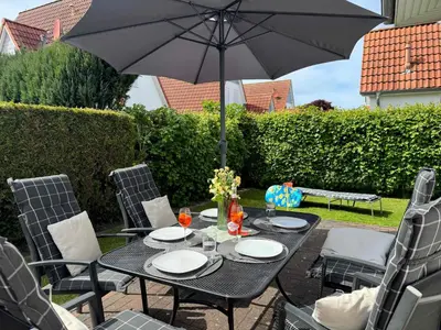 Ein Garten an der Unterkunft Villa Seestern