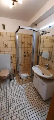 Ein Badezimmer in der Unterkunft Haus Seehütte 208