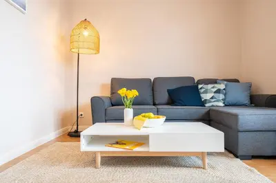 Ein Sitzbereich in der Unterkunft Appartement Cappel Whg 18