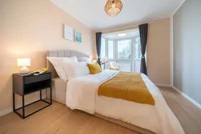 Ein Bett oder Betten in einem Zimmer der Unterkunft Appartement Cappel Whg 16