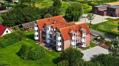 Das Gebäude in dem sich die Ferienwohnung befindet