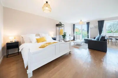 Ein Bett oder Betten in einem Zimmer der Unterkunft Appartement 