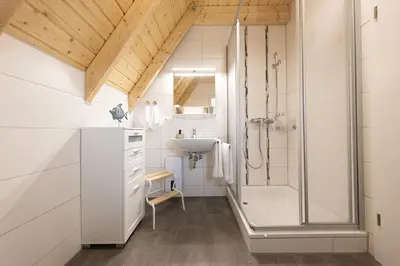 Ein Badezimmer in der Unterkunft Ferienhaus Mellumplate 24