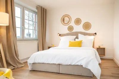 Ein Bett oder Betten in einem Zimmer der Unterkunft Appartement Cappel Whg 8