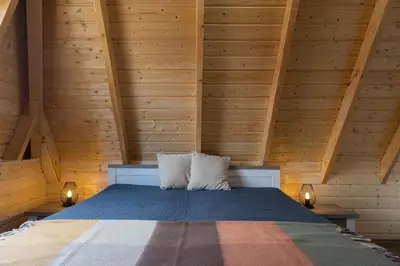 Ein Bett oder Betten in einem Zimmer der Unterkunft Ferienhaus 